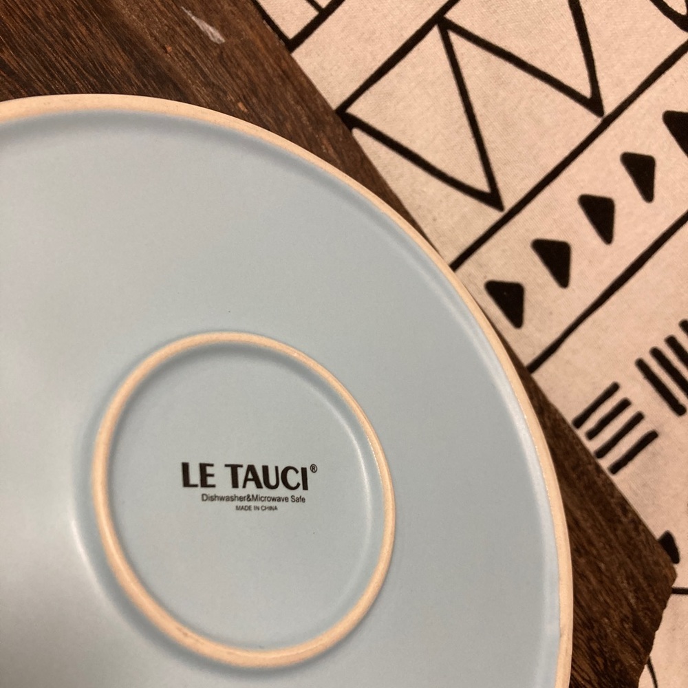 NWOP, LE TAUCI 8” Robins Egg Blue Plate